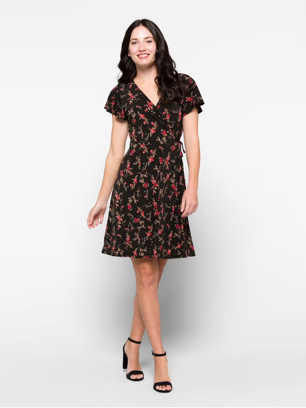 Kaileigh- Kaela Faux Wrap Knit Dress